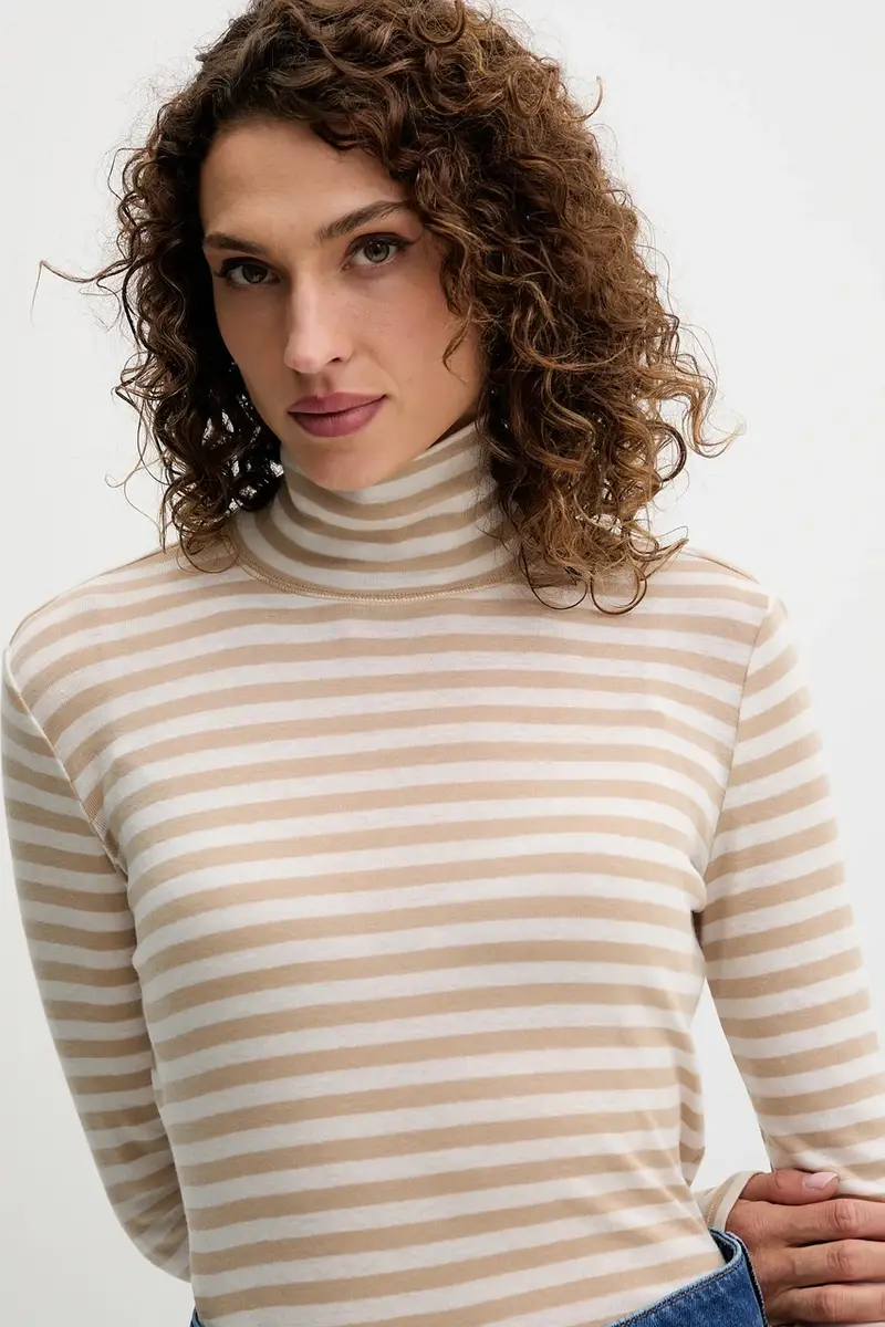 camicetta a maniche lunghe con lana BLASY colore beige 2526946028600 miniatura 4