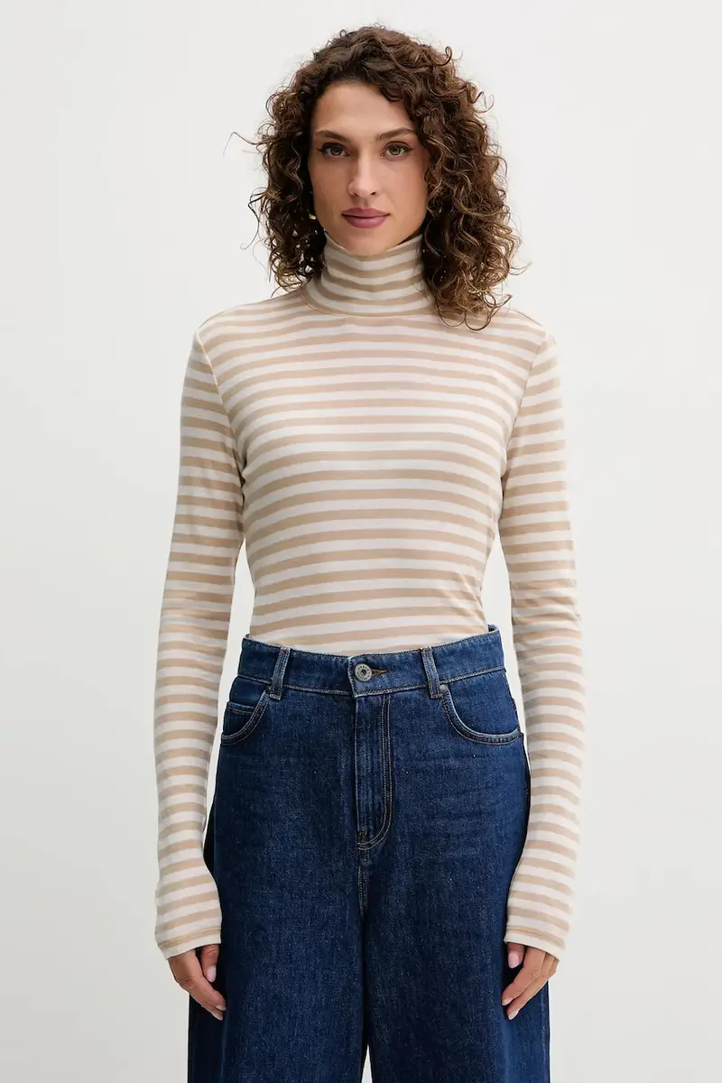 camicetta a maniche lunghe con lana BLASY colore beige 2526946028600