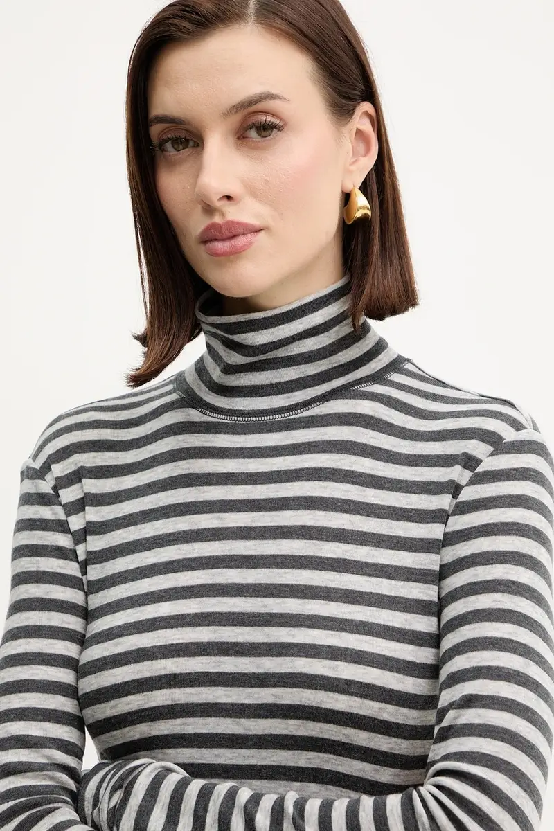 camicetta a maniche lunghe con lana BLASY colore grigio 2526946028600 miniatura 4