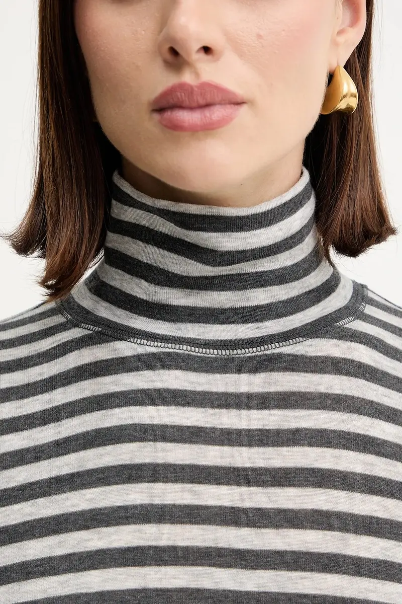 camicetta a maniche lunghe con lana BLASY colore grigio 2526946028600 miniatura 5