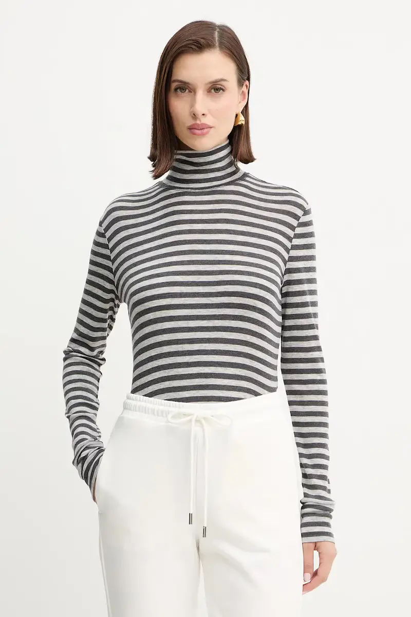 camicetta a maniche lunghe con lana BLASY colore grigio 2526946028600