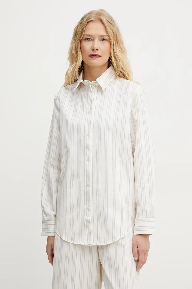 camicia in cotone donna colore beige 2516111048600