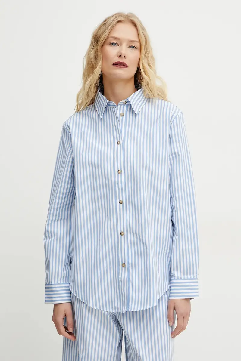 camicia in cotone donna colore blu 2516111048600