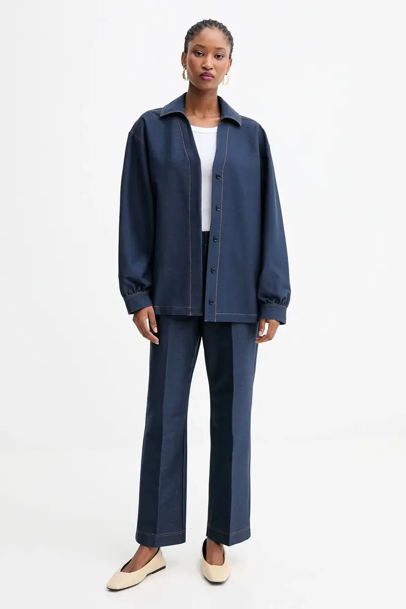 camicia ORLEANS donna colore blu navy 2526916017600 miniatura 2