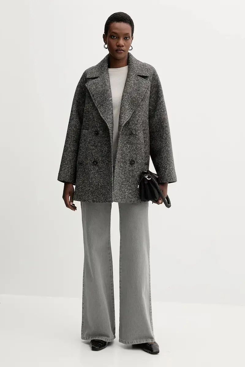 cappotto in lana OBLIQUA colore grigio 2526906018600 miniatura 2