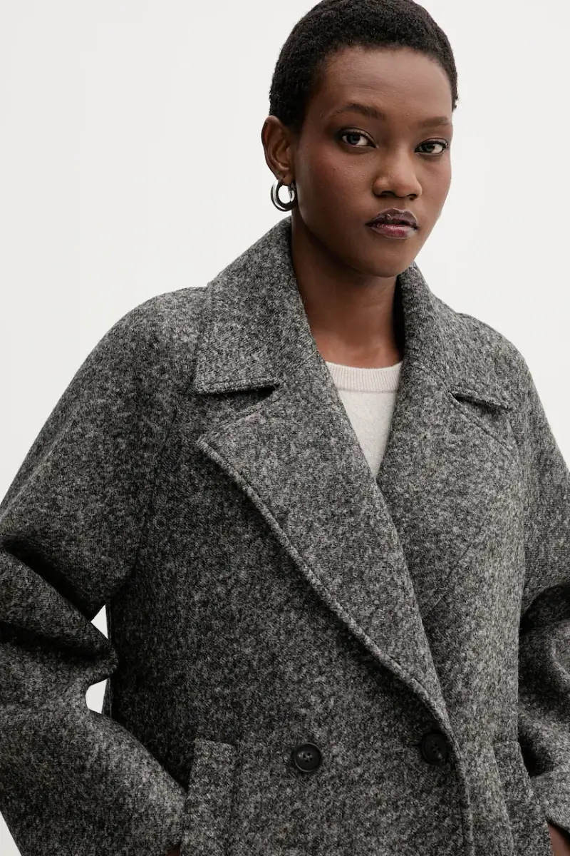 cappotto in lana OBLIQUA colore grigio 2526906018600 miniatura 4
