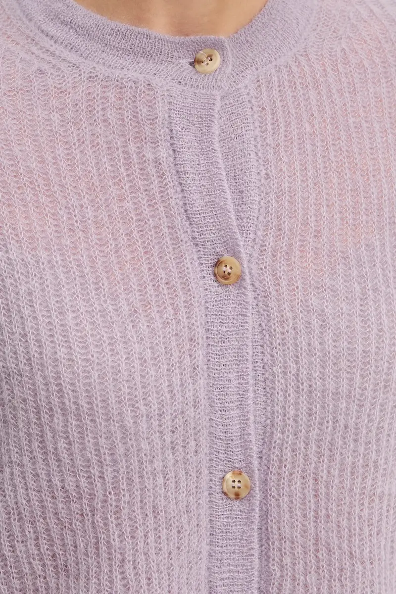 cardigan con lana MEANDRO colore violetto 2526346028600 miniatura 5