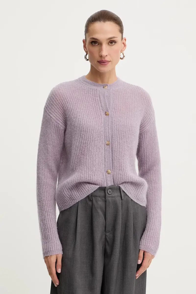 cardigan con lana MEANDRO colore violetto 2526346028600