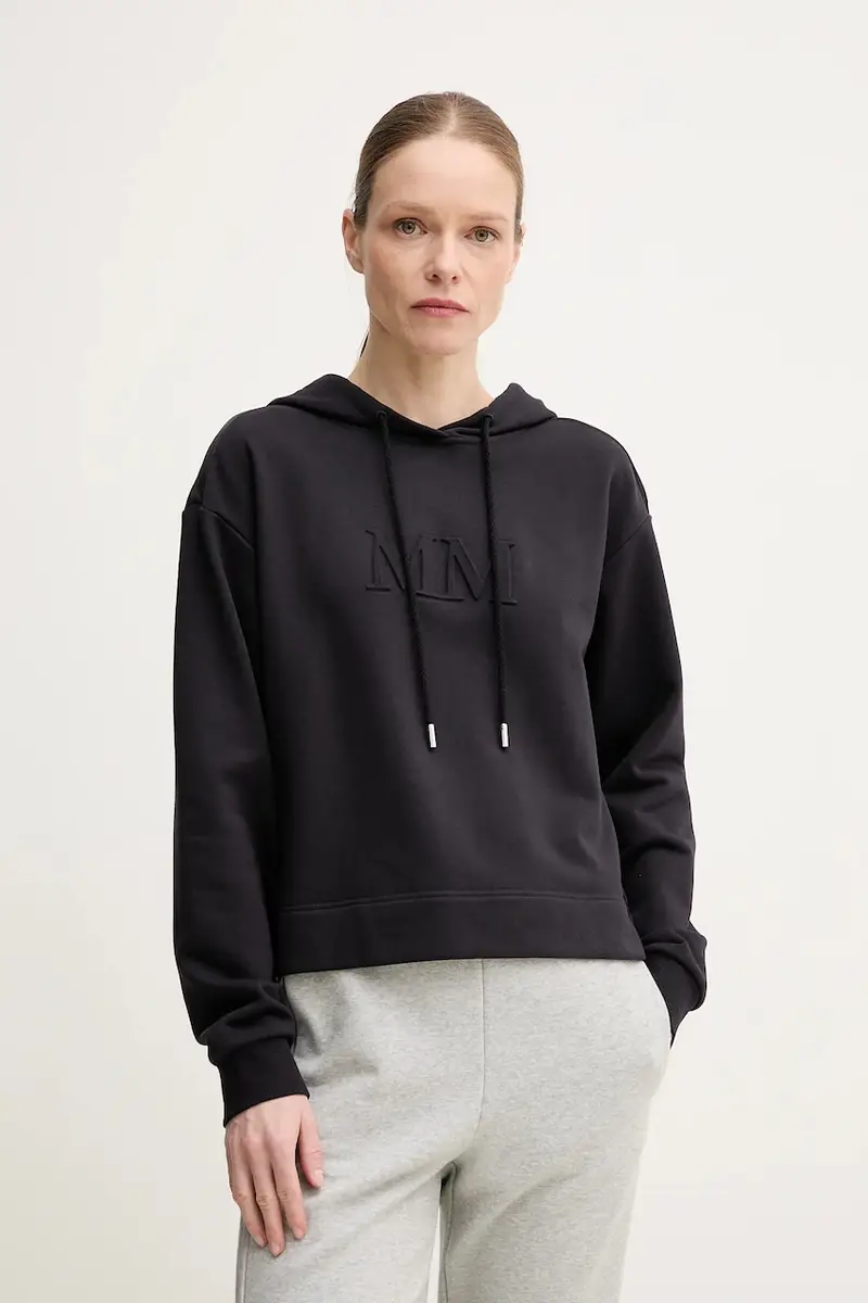 felpa donna colore blu navy con cappuccio 2516921027600