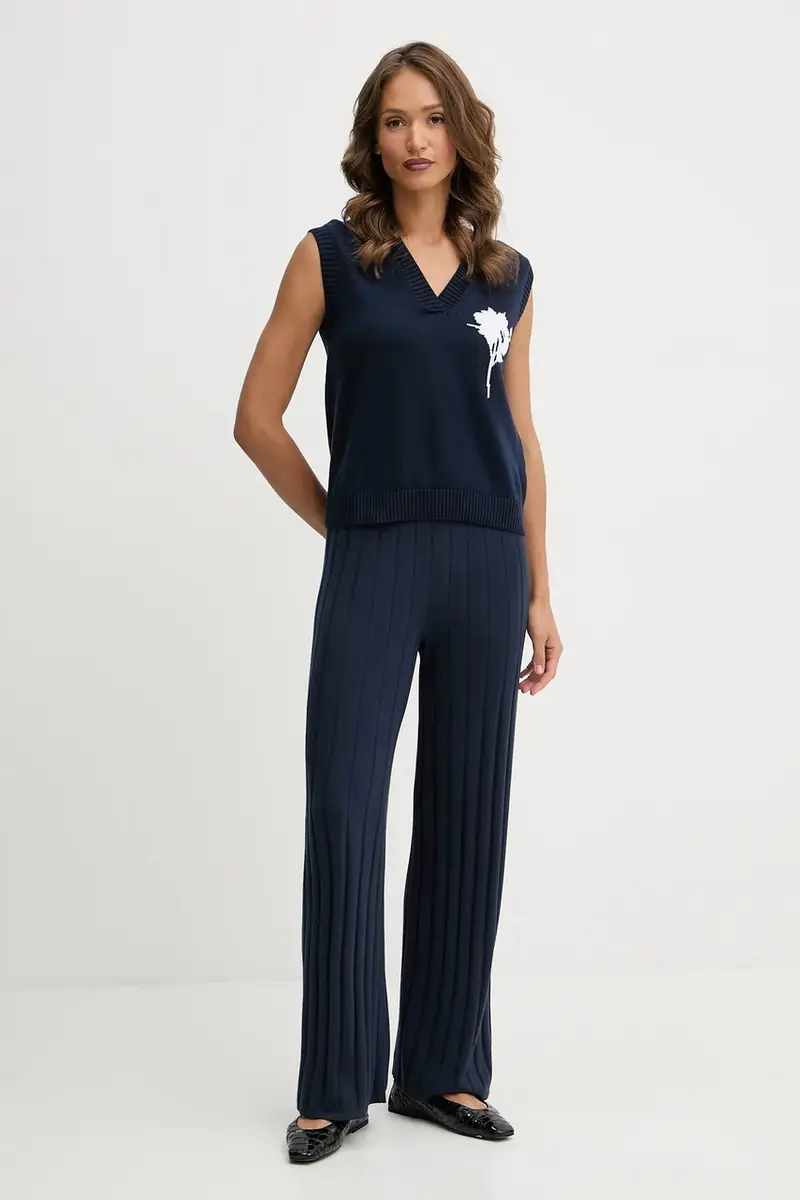 gilè in cotone BACIO donna colore blu navy 2526356017600 miniatura 2