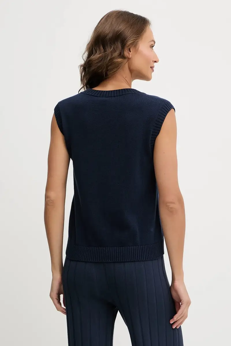 gilè in cotone BACIO donna colore blu navy 2526356017600 miniatura 3