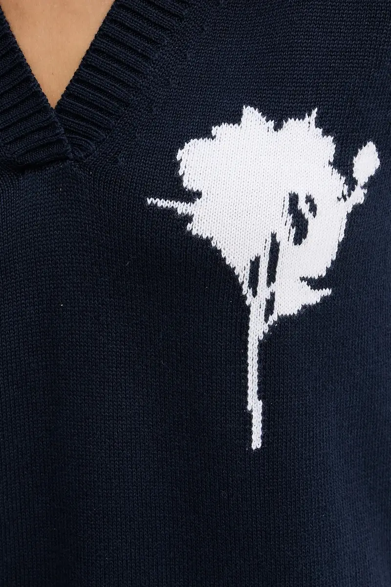 gilè in cotone BACIO donna colore blu navy 2526356017600 miniatura 5