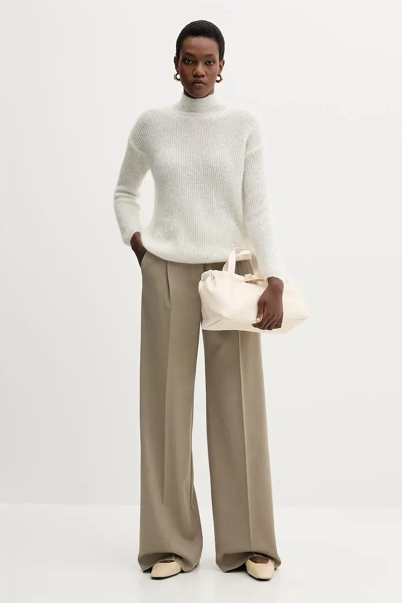 maglione in lana TENNA donna colore beige 2526366188600 miniatura 2