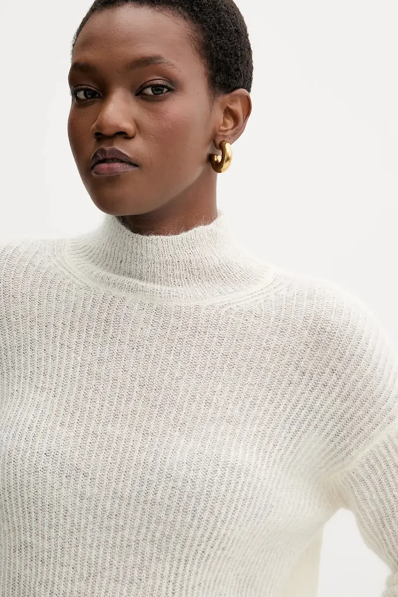 maglione in lana TENNA donna colore beige 2526366188600 miniatura 4