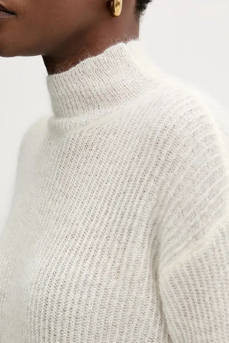 maglione in lana TENNA donna colore beige 2526366188600 miniatura 5