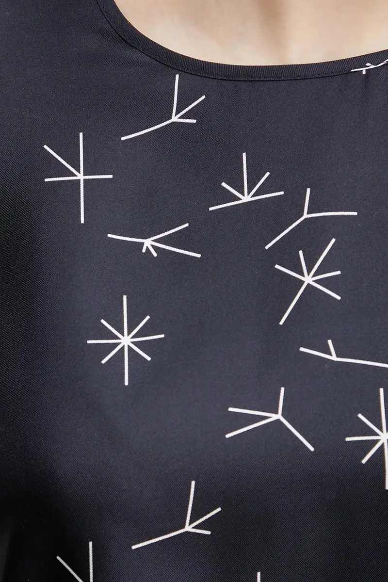 Max Mara Leisure blusa con una miscela di seta donna colore blu navy 2516941087600 miniatura 5