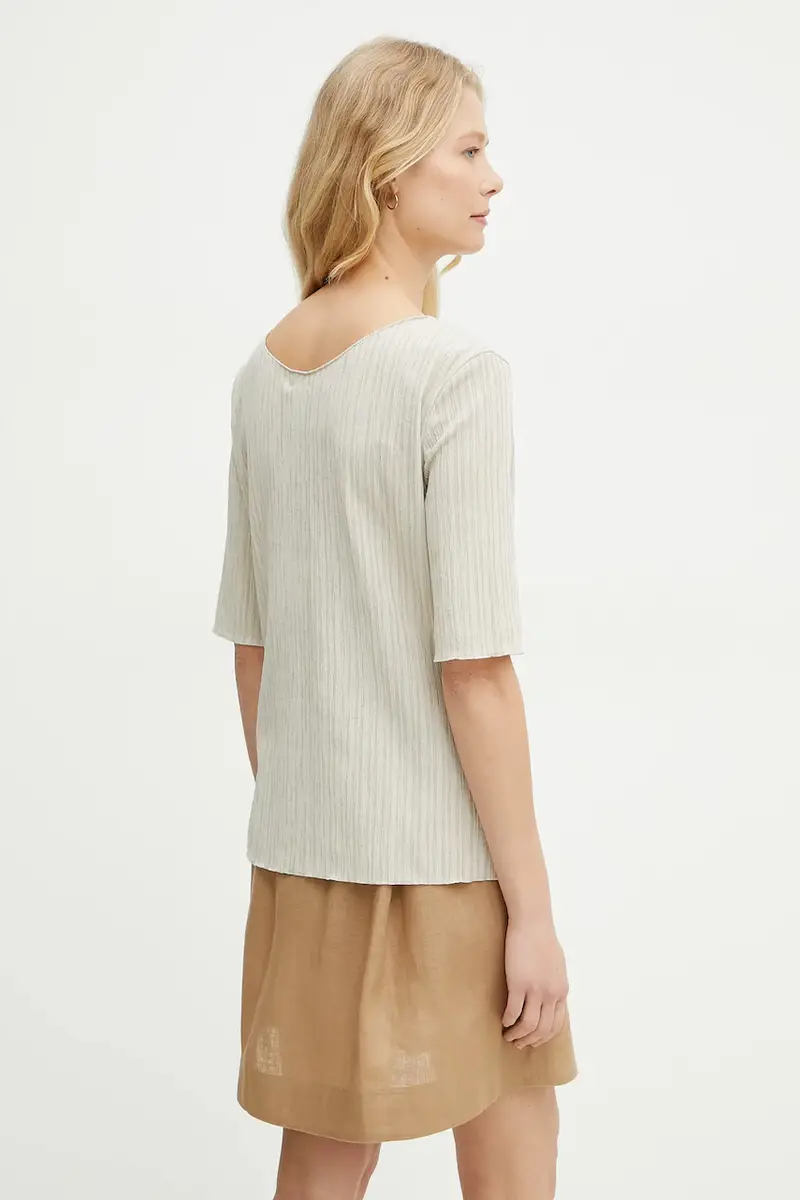 Max Mara Leisure camicetta donna colore beige 2516941028600 miniatura 3