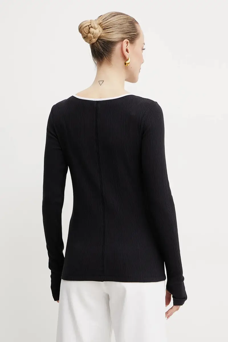 Max Mara Leisure camicia a maniche lunghe colore blu navy 2516941037600 miniatura 3