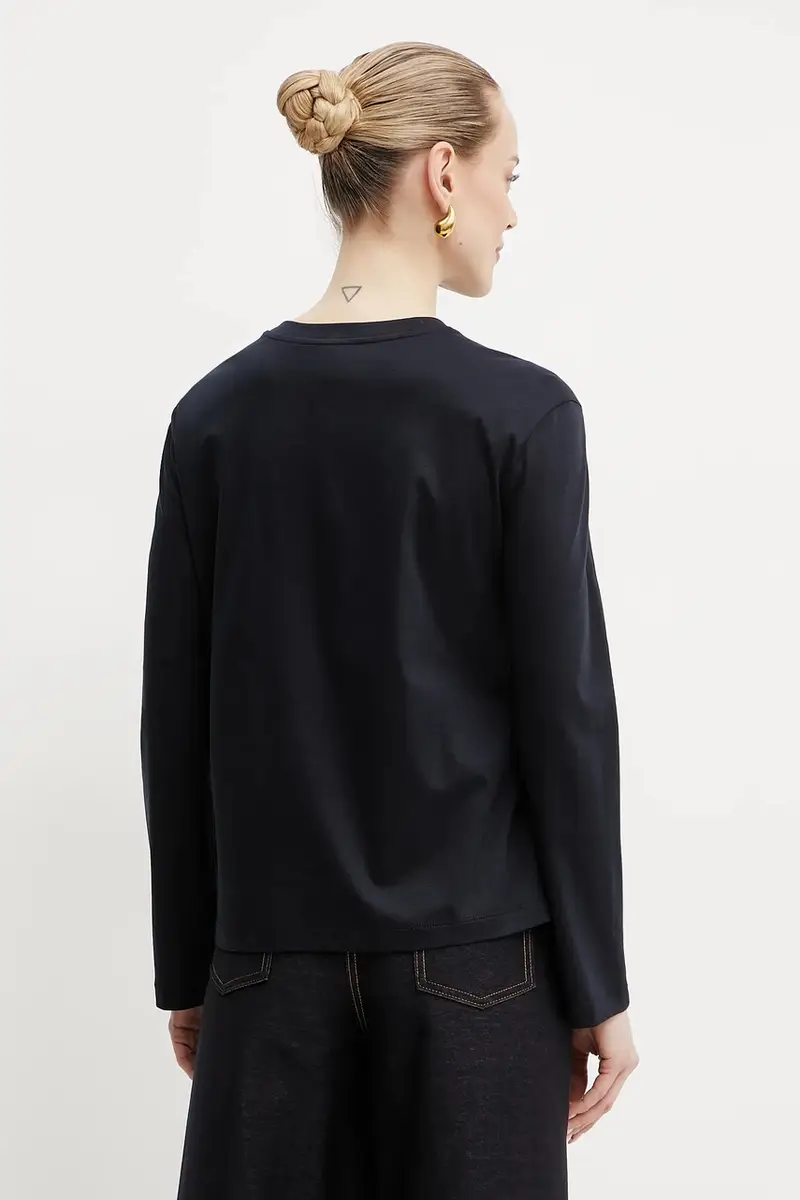 Max Mara Leisure camicia a maniche lunghe colore blu navy 2516941077600 miniatura 3