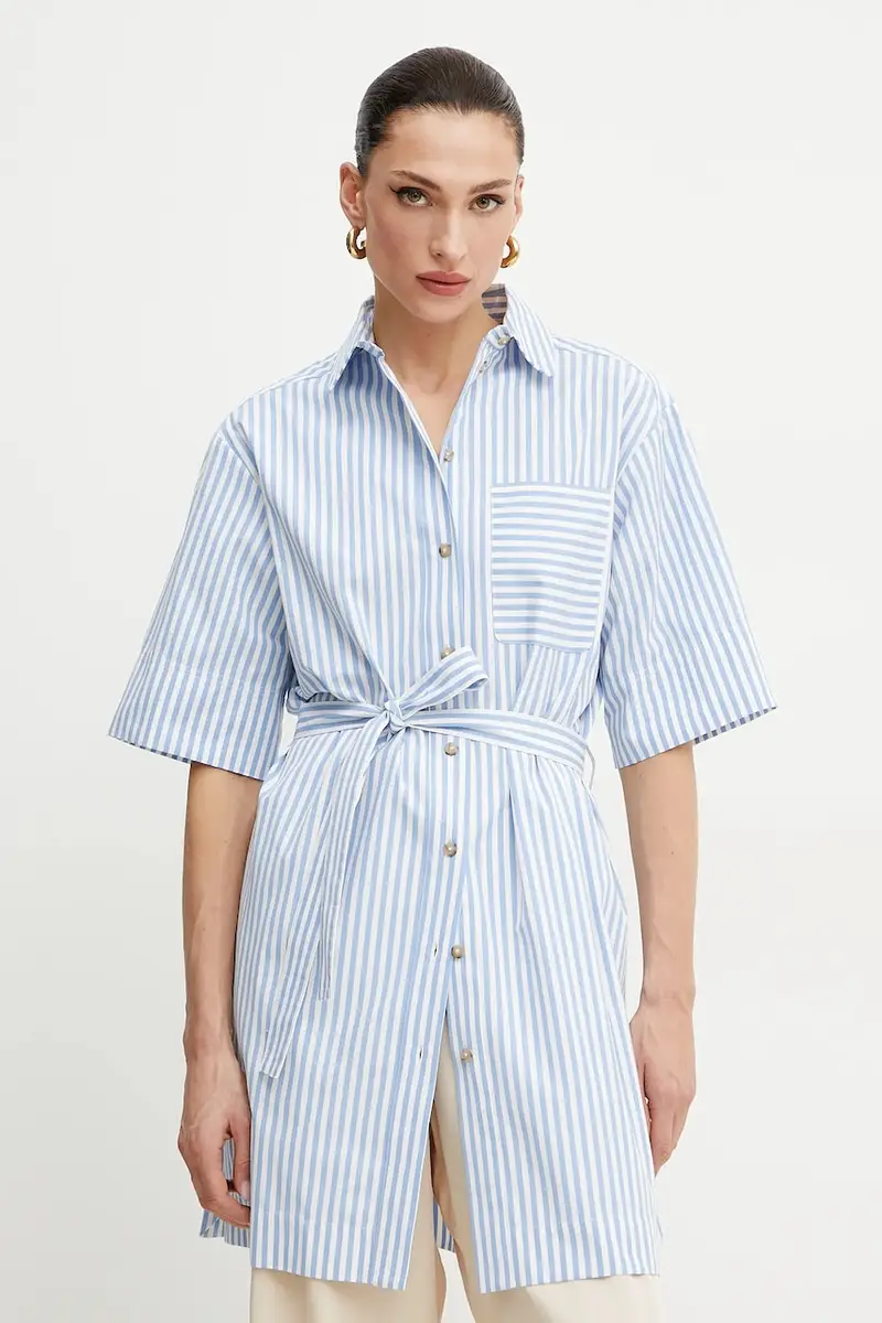 Max Mara Leisure camicia in cotone donna colore blu 2516191018600