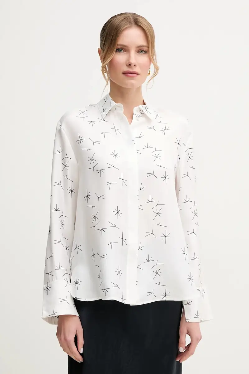 Max Mara Leisure camicia in seta donna colore bianco 2516111037600