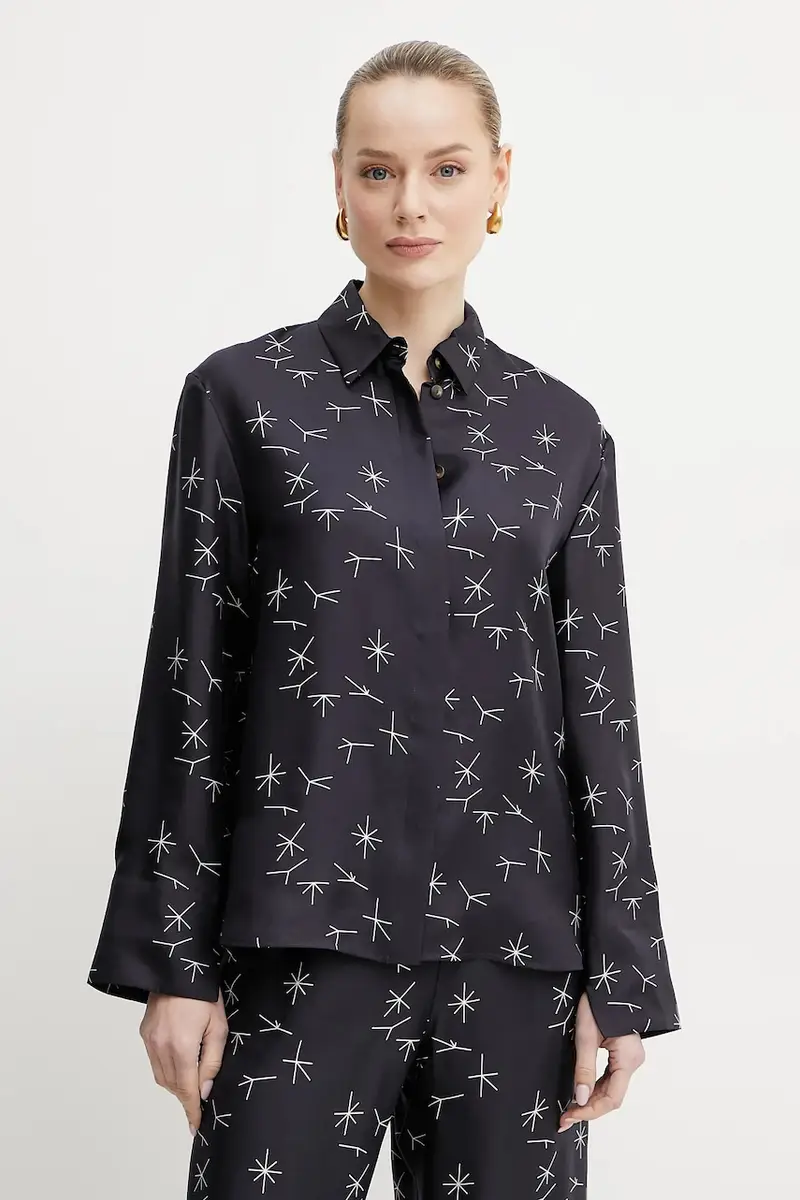 Max Mara Leisure camicia in seta donna colore nero 2516111037600