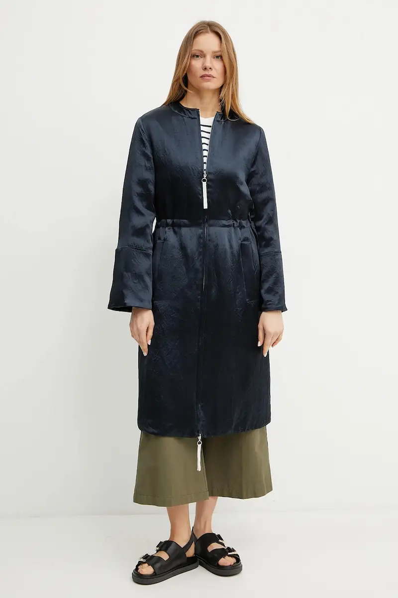 Max Mara Leisure cappotto con aggiunta di lana colore blu navy 2516491017600