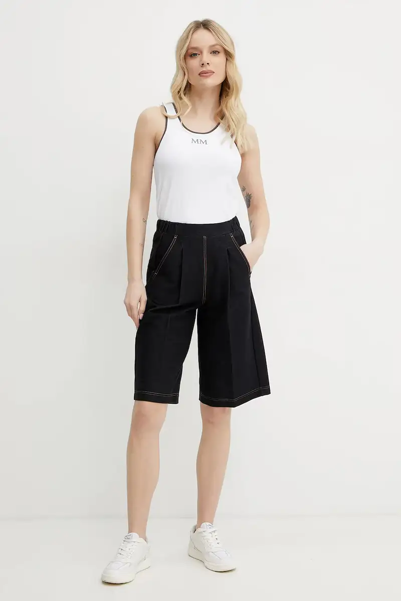 Max Mara Leisure pantaloncini donna colore blu navy 2516781027600 miniatura 2