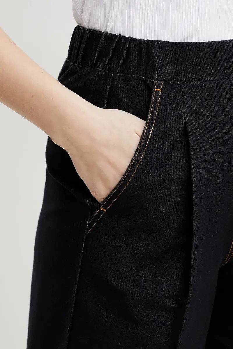 Max Mara Leisure pantaloncini donna colore blu navy 2516781027600 miniatura 4