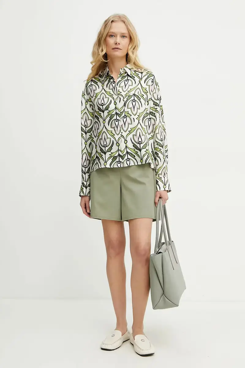 Max Mara Leisure pantaloncini donna colore verde 2516781018600 miniatura 2