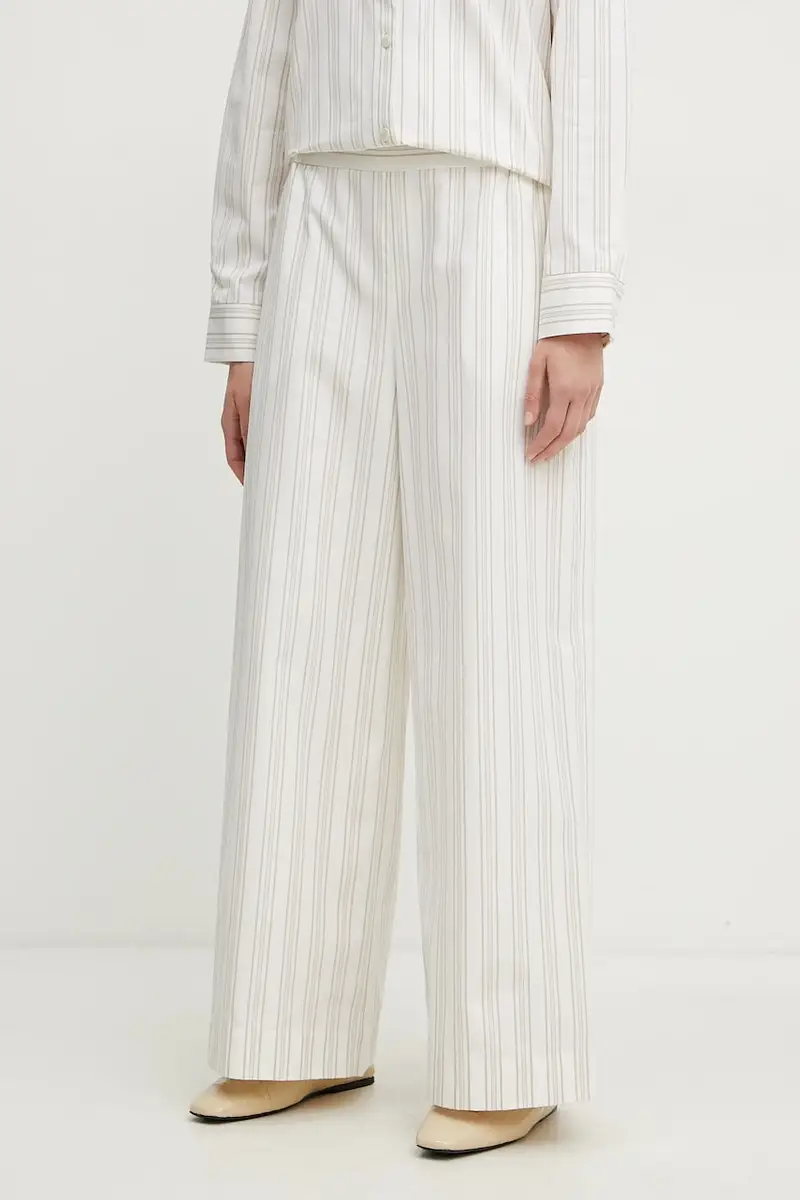 pantaloni in cotone donna colore beige 2516131028600