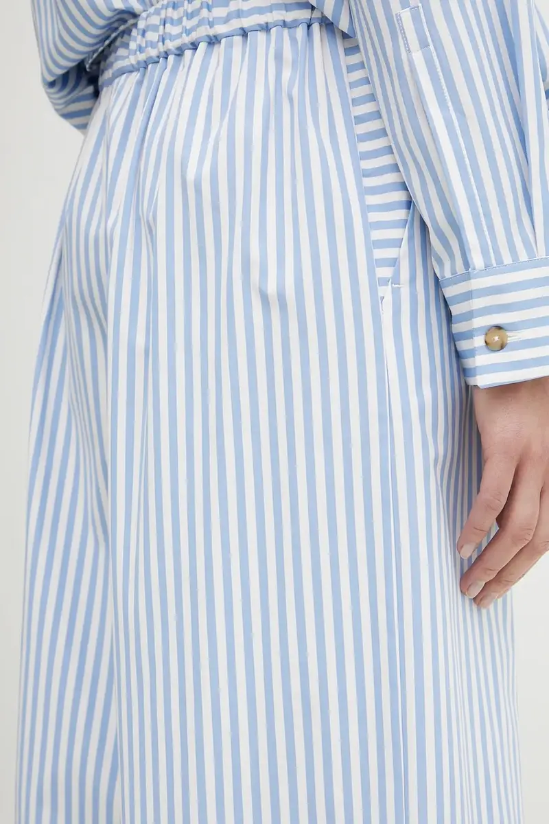 pantaloni in cotone donna colore blu 2516131028600 miniatura 4