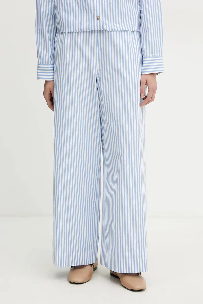 pantaloni in cotone donna colore blu 2516131028600