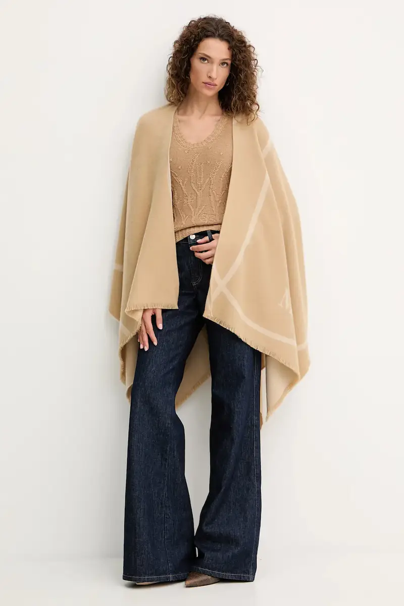 poncho il lana GIUDEA colore beige 2526546037600 miniatura 2