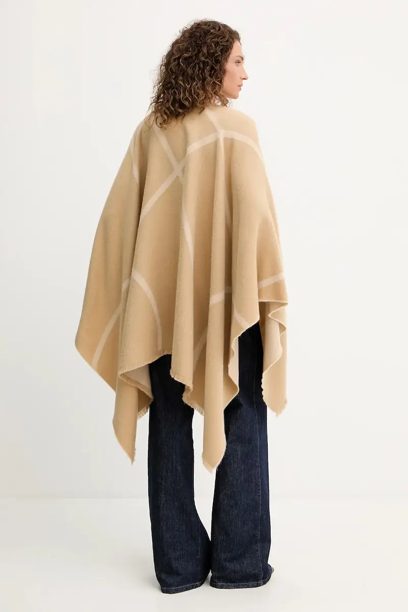 poncho il lana GIUDEA colore beige 2526546037600 miniatura 3