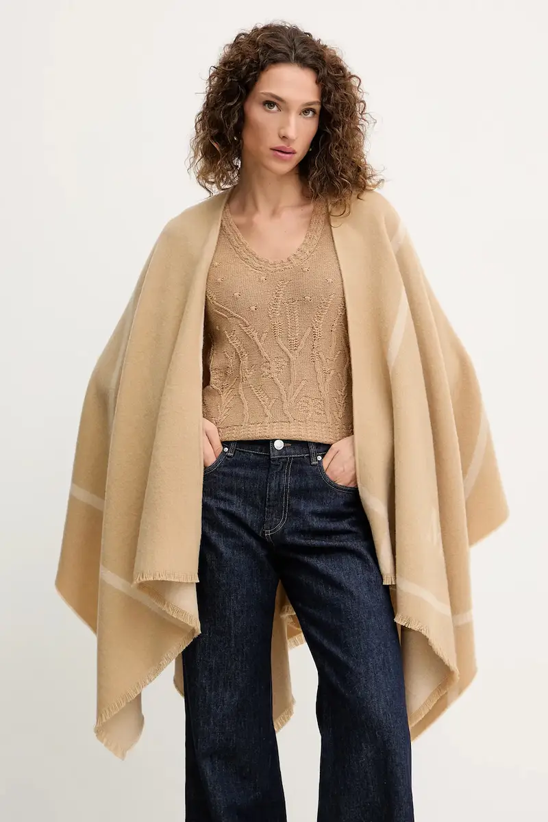 poncho il lana GIUDEA colore beige 2526546037600