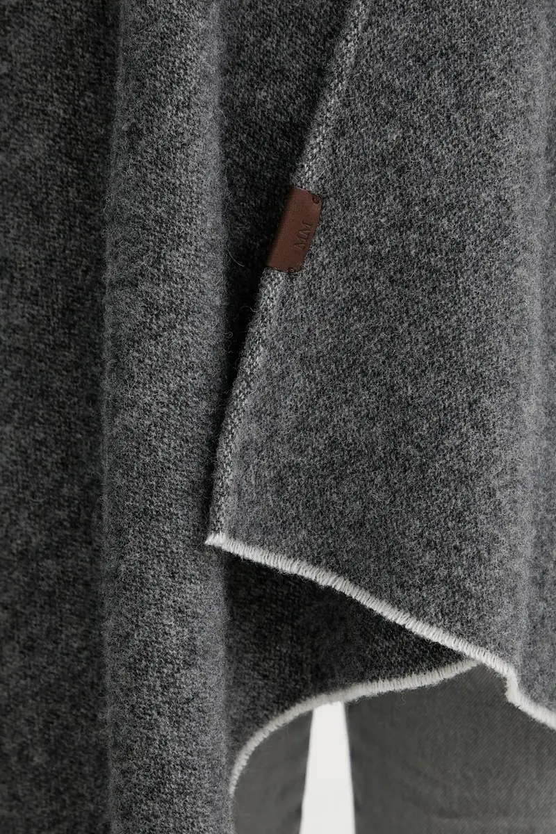 poncho in contone BRENTA colore grigio 2526546028600 miniatura 5