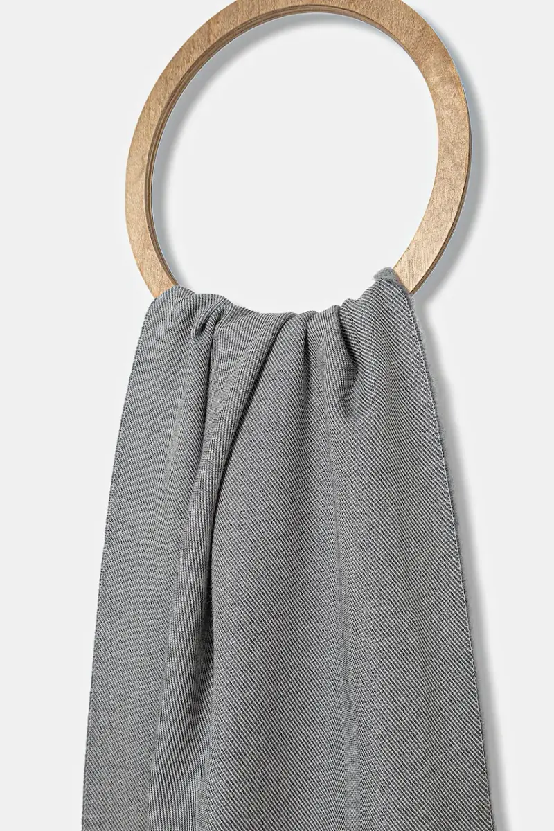 sciarpa in lana DIADEMA donna colore grigio 2526546038600 miniatura 2