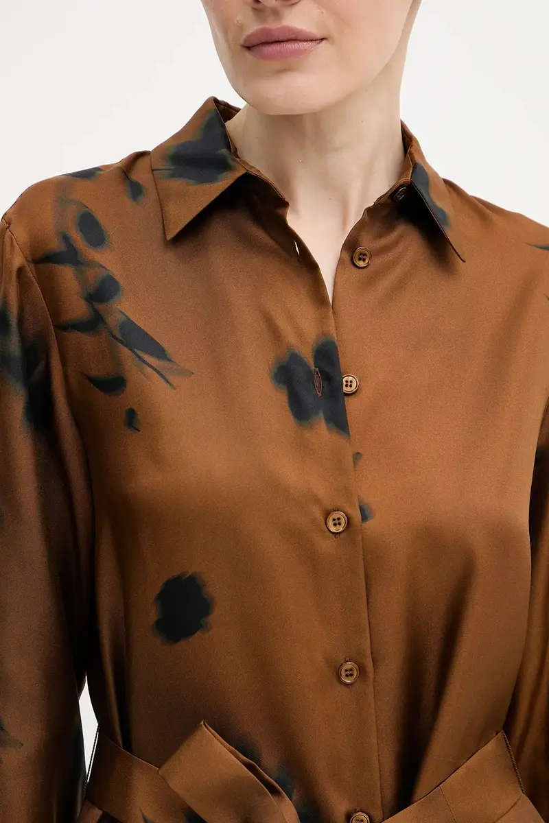 vestito in seta JADI colore marrone 2526226017600 miniatura 5