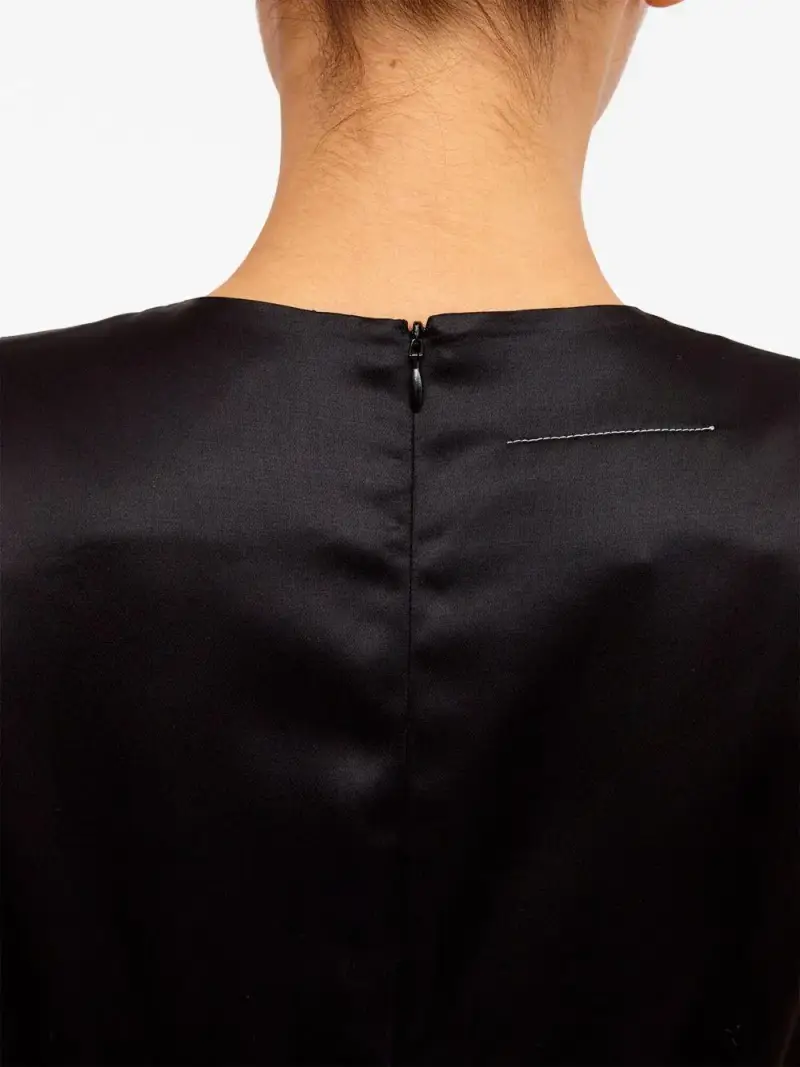 Abito Donna Nero Poliestere miniatura 2