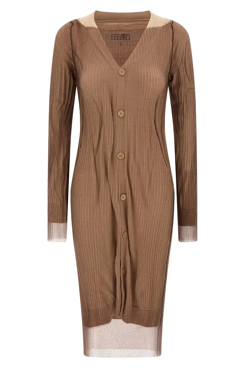 Abito Double Layer 'Trapped' Beige