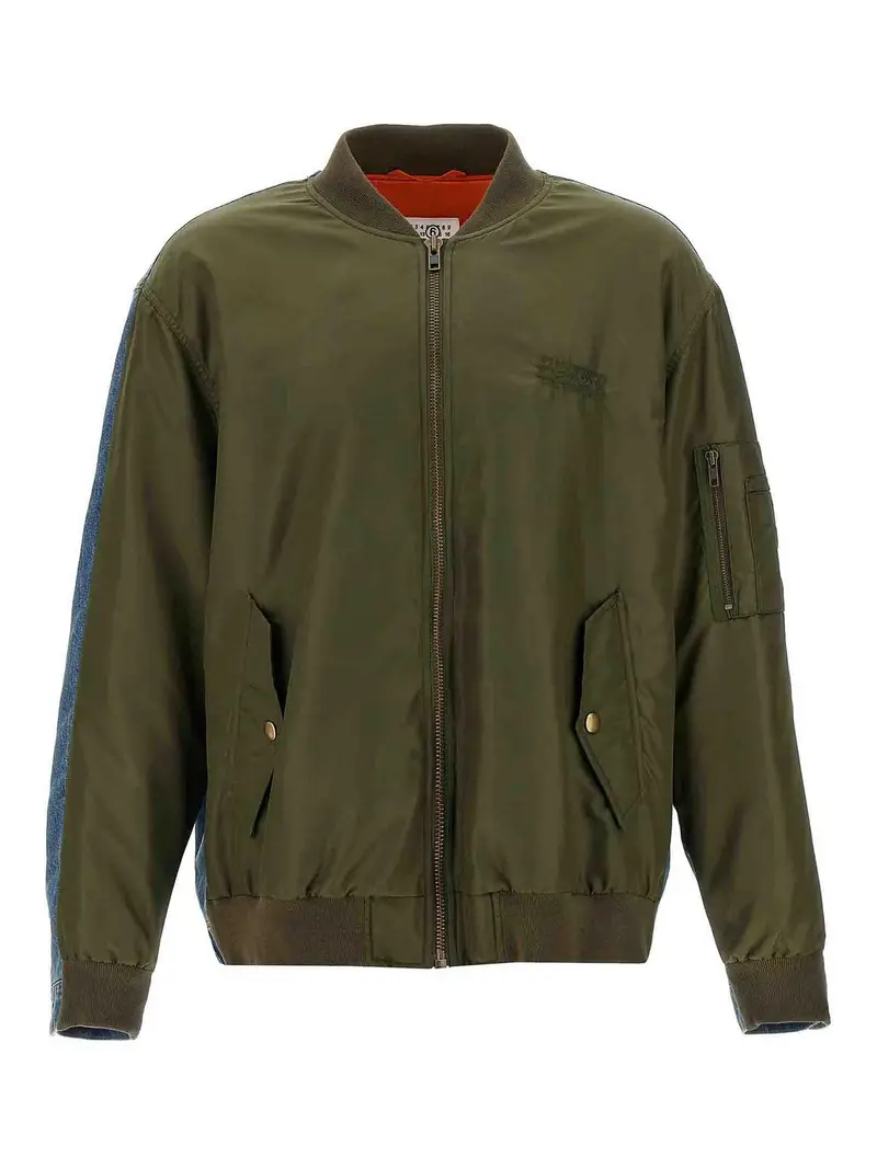 Bomber bimateriale Multicolore