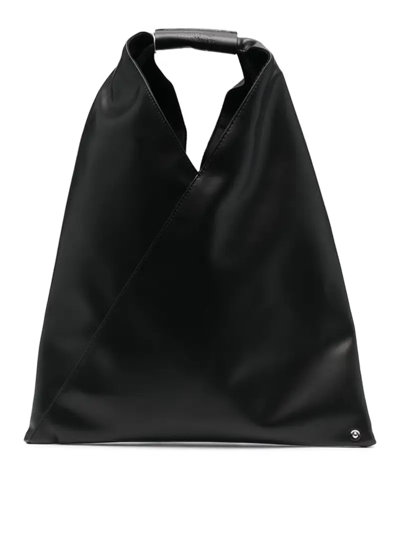 Borsa Triangle piccola con stampa grafica Nero