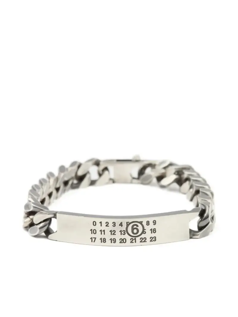 Mm6 Maison Margiela Bracciale Argento in Acciaio Inossidabile