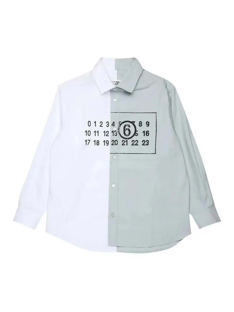 Camicia Con Logo Bianco