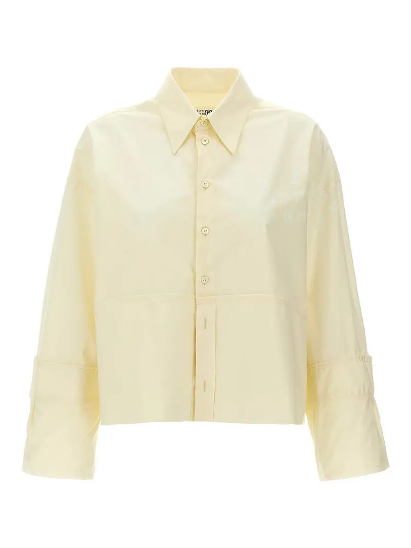 Camicia con stampa logo Bianco