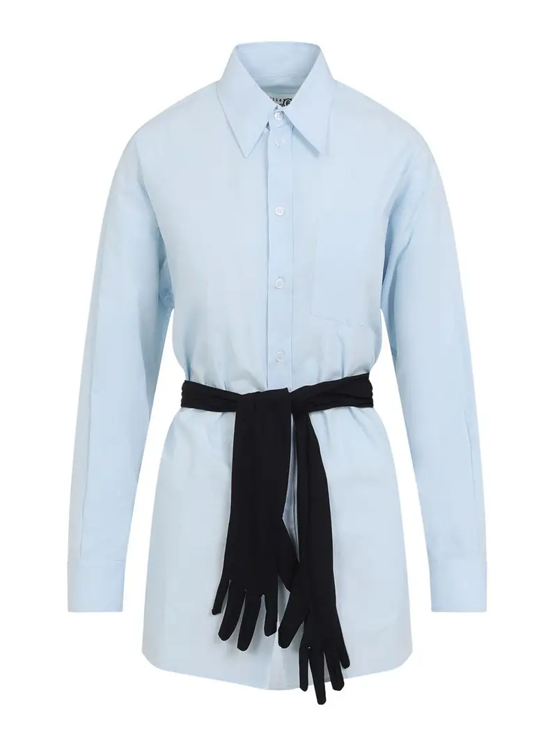 Camicia in cotone Azzurro