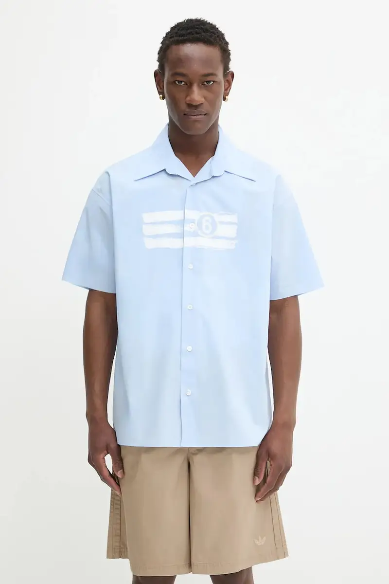 camicia in cotone uomo colore blu SH2DR0004