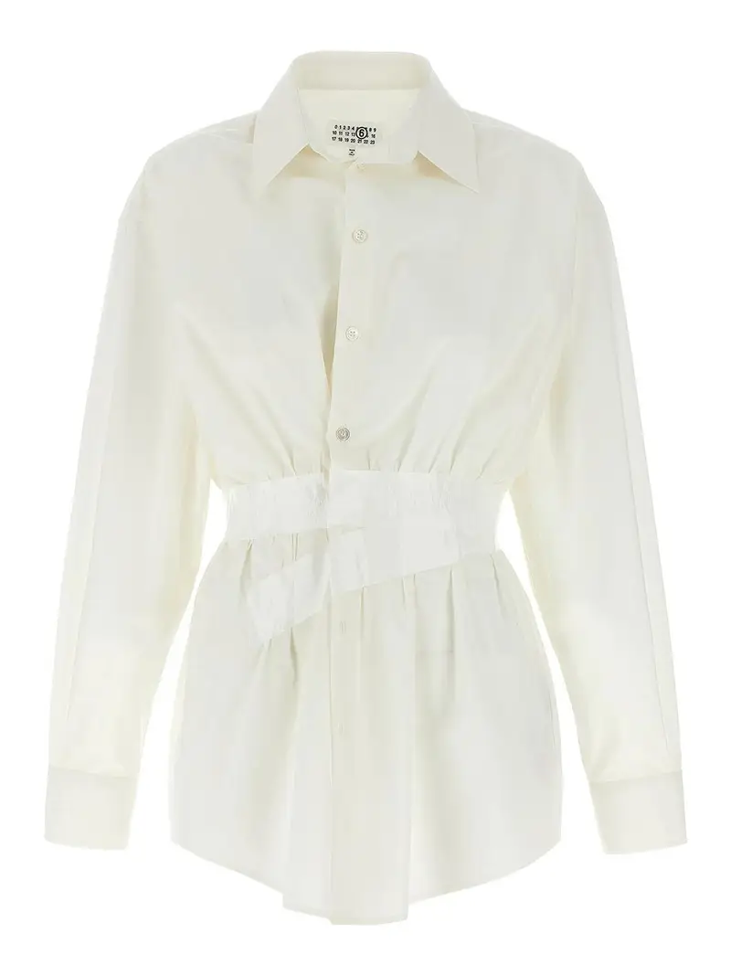 Camicia nastrata Bianco