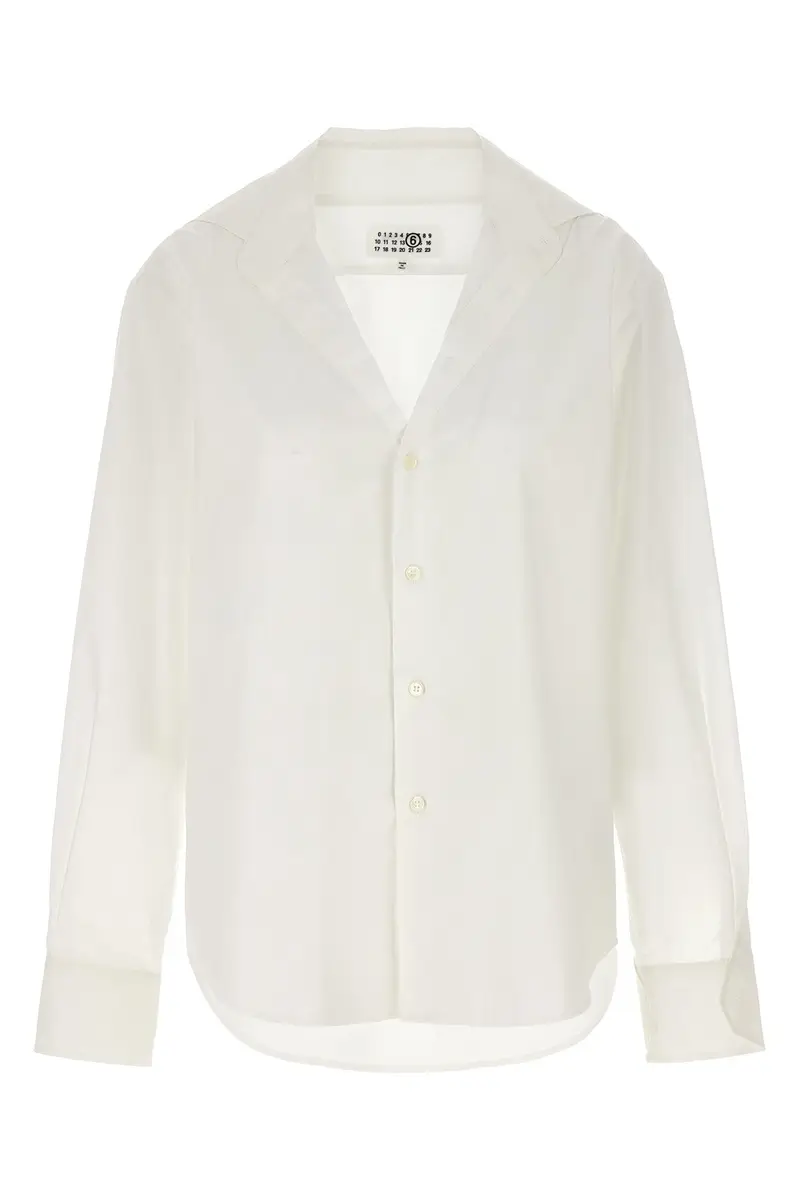 Camicia Scollo A V Bianco